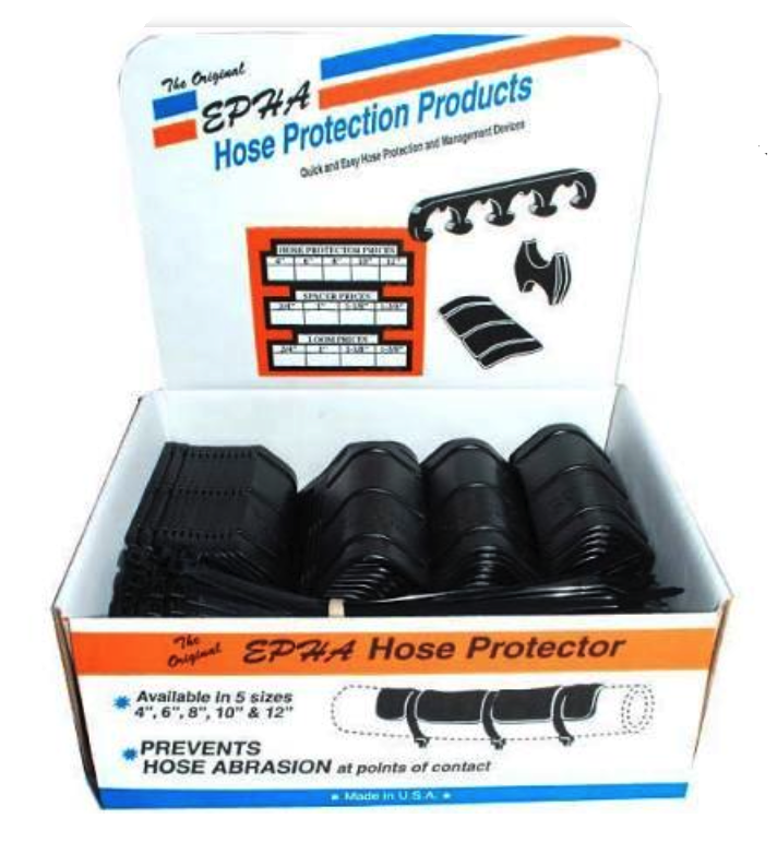 Epha HP4B, Hose Protectors, 4", Black, 0.25 to 1.00 OD, Case with Ties